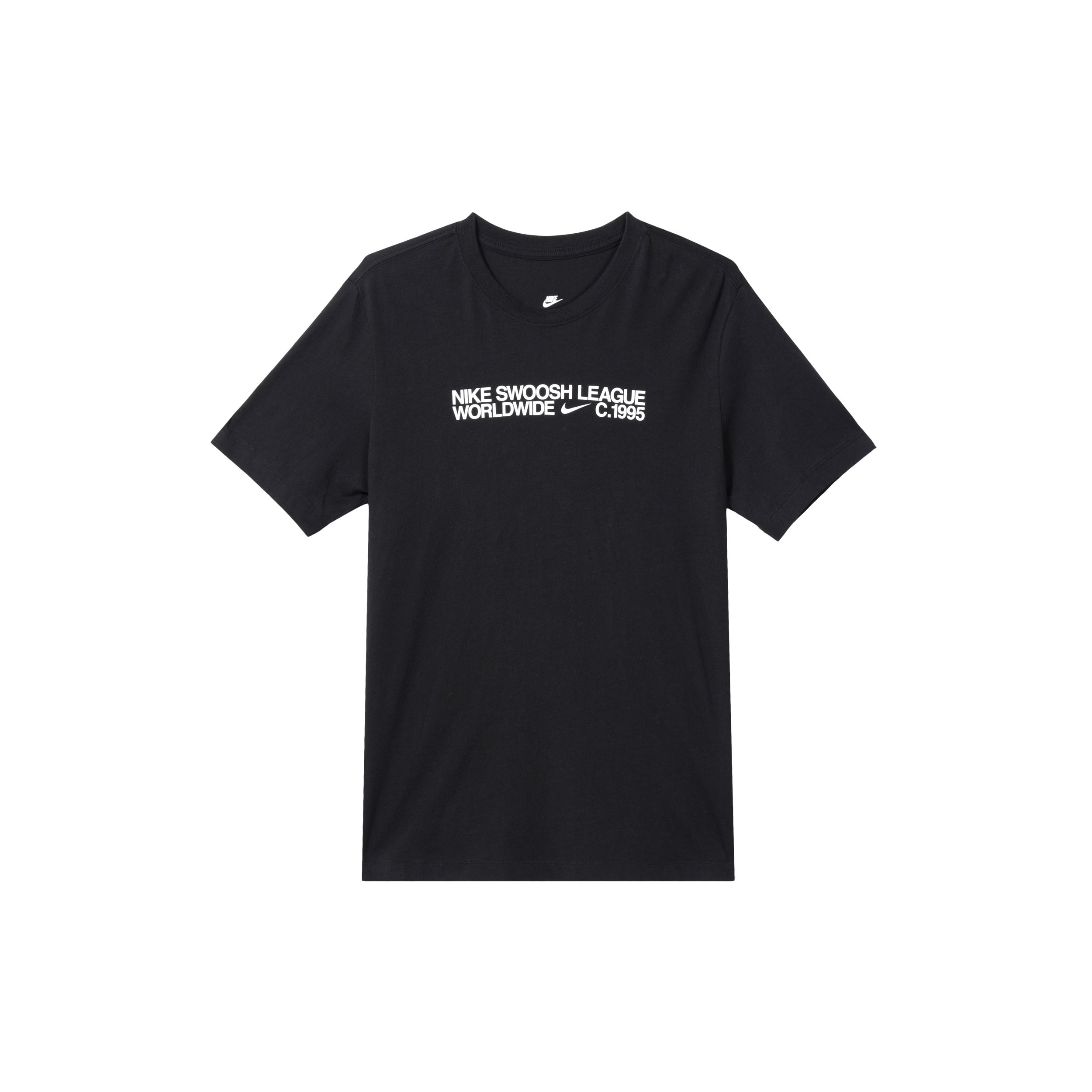 

Nike Contrast Logo Графический принт с круглым вырезом Повседневная футболка с короткими рукавами Мужские топы Черные DM6410-010 XL