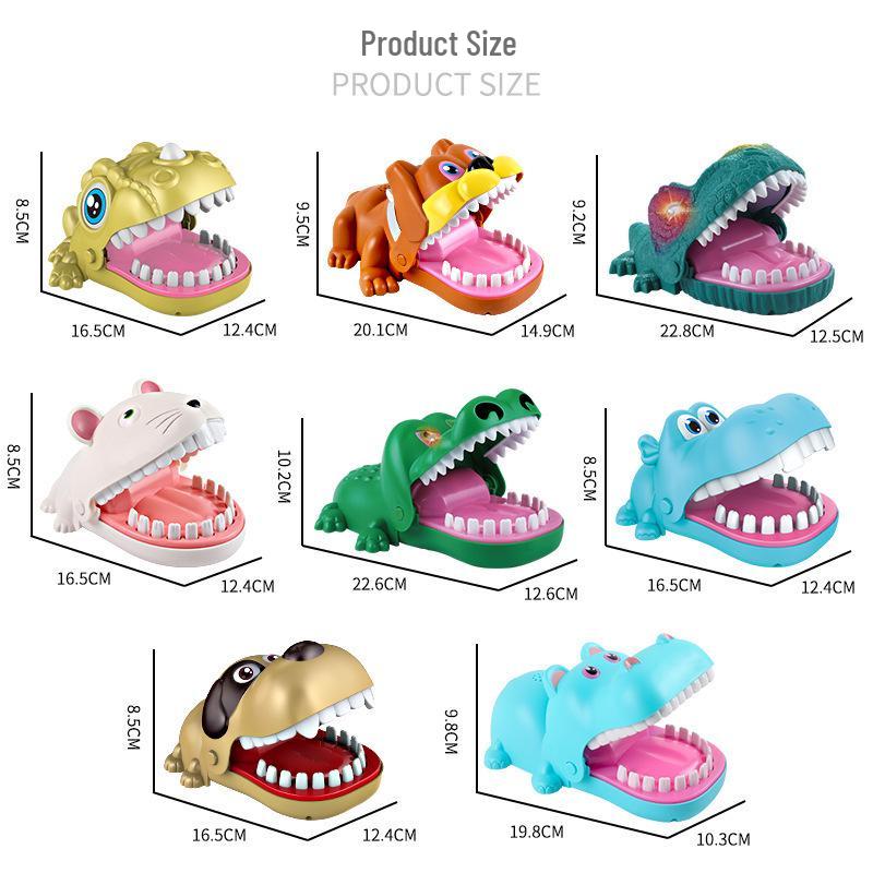Kids' Prank Toys: Crocodile, Shark, Hippo, Dinosaur, Dog Bite Finger Challenge Game
