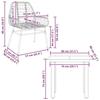 VidaXL 3pcs Garden Dining Set Brown Wicker Glass 3334541