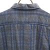 Budweiser Check Pattern Short Sleeve Shirt L Navy Seersucker Men's Used