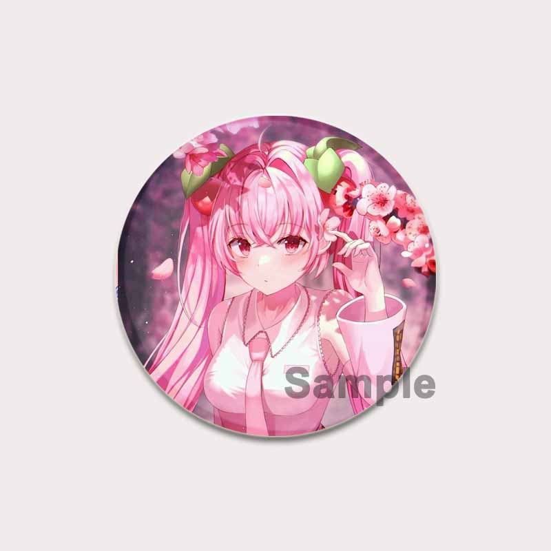 

32/44/58 мм музыкальная игра розовая брошь Мику булавки мультяшный косплей значок для рюкзака шляпа декор ювелирные изделия аксессуар ручной работы пуговица булавка подарки 32mm