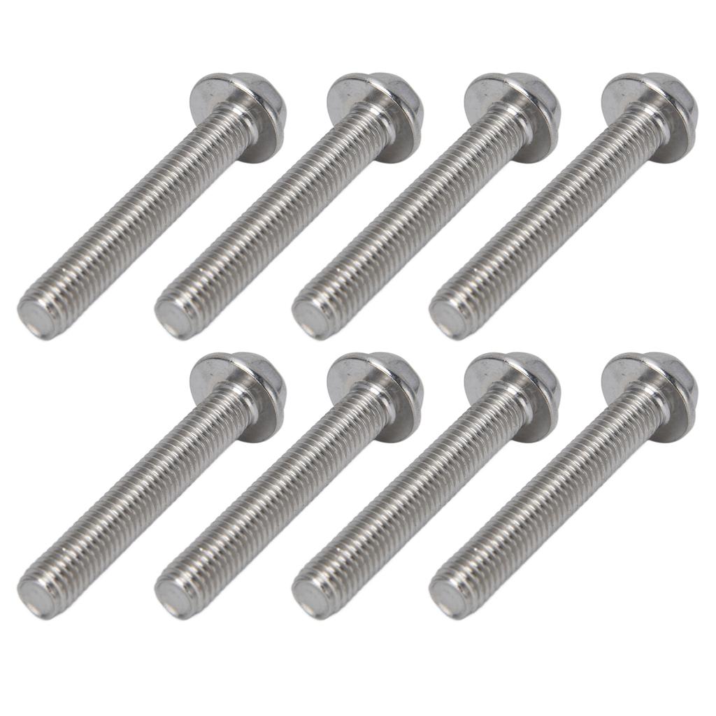 20Pcs M10x1.5 Screw Bolts A2?70 Stainless Steel Flanged Hex Head Bolt with Gasket DIN6921M10x60