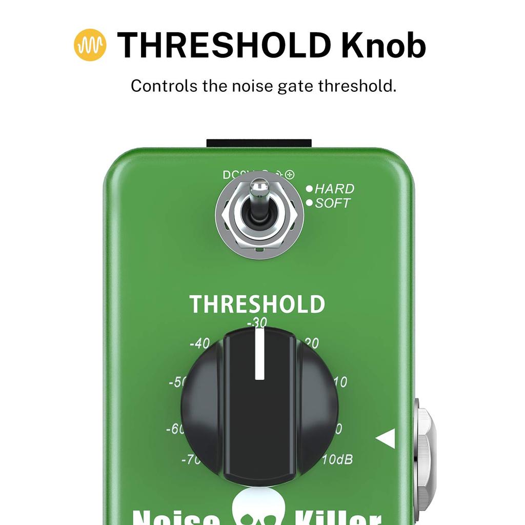 Donner Noise Killer Noise Gate Effect Guitar Pedal, 2 Modes