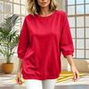 Women's Casual Three-Quarter Sleeve T-Shirt Top for Everyday Wear
