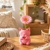 Whimsical Studio Display Props 3D Printed Cat Vase, Cute Smiling with Heart‑Hand Gesture Flower Holder, Creative Pen Cup for Office Animal