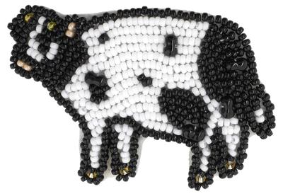 MIYUKI Bead Kit, Bead Embroidery Brooch Kit, Lazy Moo-chan BFK-583