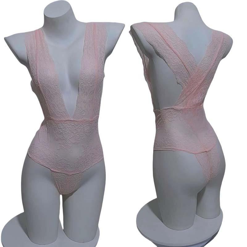 Ensemble de lingerie sexy une pièce transparente pour femme