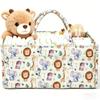 Cesto Portaoggetti Grande Capacità per Nursery Borsa Pannolini Portatile Regalo per Baby Shower
