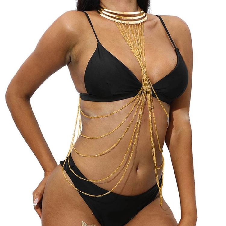 Elegant Multilayer Body Necklace For Women Perfect For Pageants Proms Party Wedding Photo Props Tassels Chain