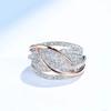 Women Classic Ring Good Workmanship Decorative Sparking Rhinestone Inlaid Wedding Ring Lady Knuckle Ring Bride Jewelry