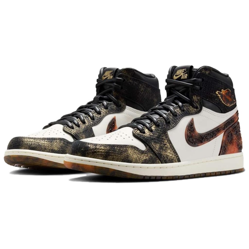 Air Jordan 1 Retro High OG Year of the Snake Unisex Sneakers Black Cream Multi-Color IB3165-091
