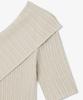 Bobeu Asymmetrical Ribbed Knit Pullover_Beige 7156350001