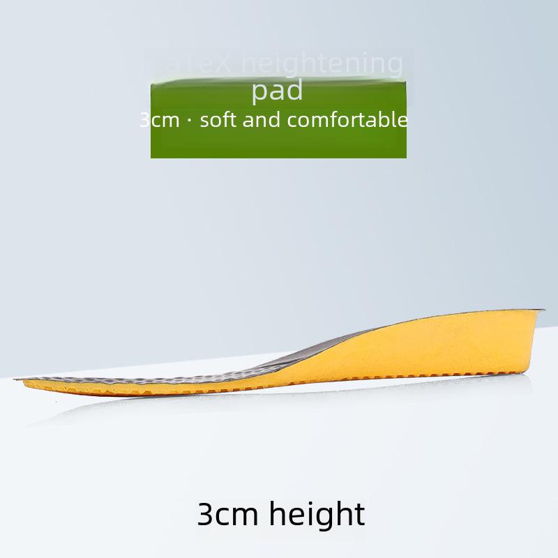 Haiboli Herre Lær Høydeøkende Innersåle - Komfortabel Pustende Lateks, 2cm/3cm/5cm Usynlig Løft