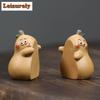 Cartoon Birnenpaar Zisha Teehaustier Yixing Lila Sand Tee Figur Spielzeug Teezeremonie Ornamente Teestatue für Teeservice Handwerk