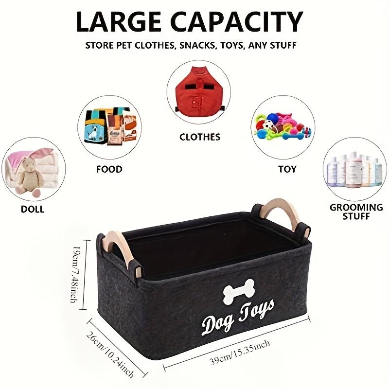 1pcsDurable Felt Pet Toy Storage Box Home Storage Box - Polyester Fiber