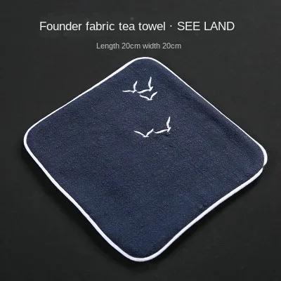 

Japanese-Style Cotton Linen Water Absorbent Double-Sided Tea Towel Retro Fabric Dry Pour Pot Tray Pot Mat Heat Insulation Pad