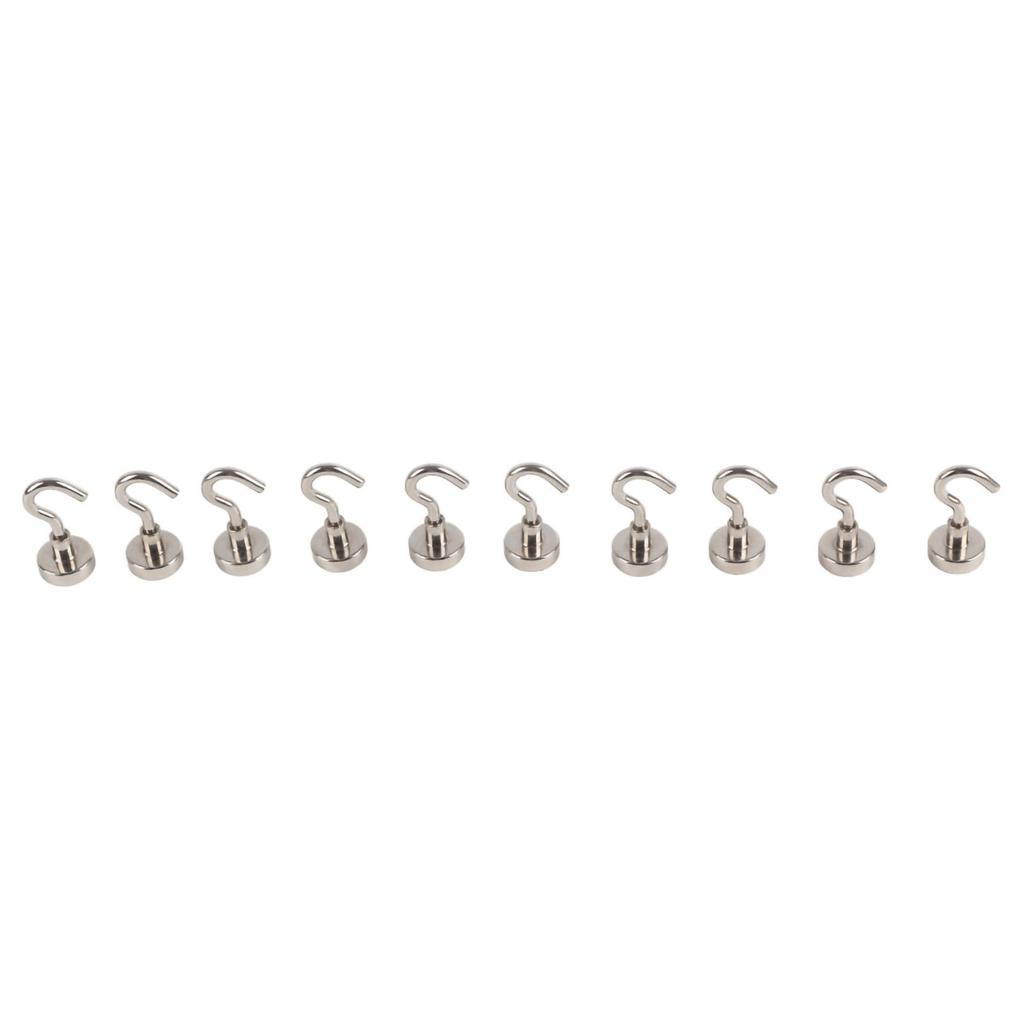 10Pcs/set Heavy Duty Hanging Hook Powerful Magnetic Hooks Indoors Organization Tools 16MM