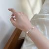 Qiqi Small Fresh Pearl Tube Bracelet Women'S Simple Handmade Wave Bracelet Small Student Girlfriend Silver Jewelry Women