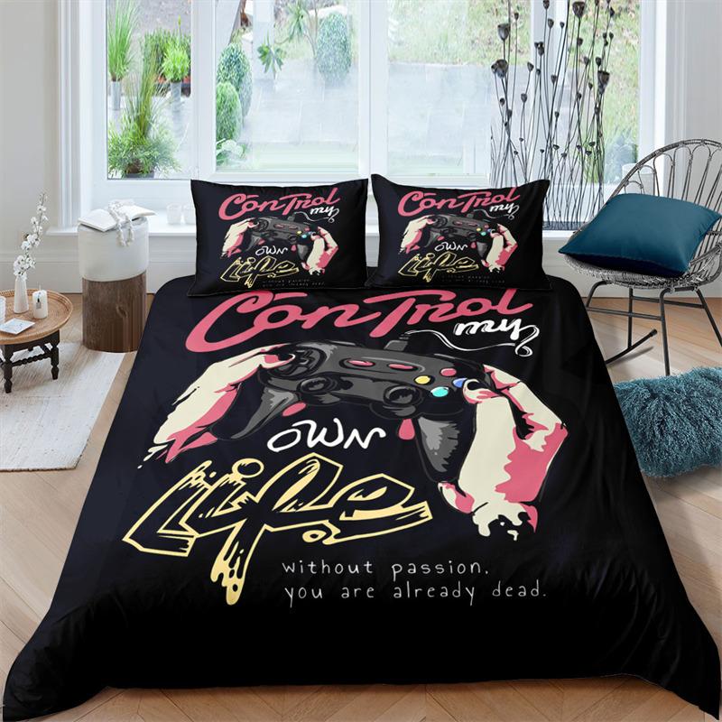 Boys Gamepad Duvet Cover Play Gamer Bedding Set Video Games Quilt Cover Twin King For Kids Teen Child Game Room Decor