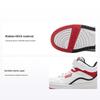 Li Ning Kids Sports Lifestyle Series Synthetic Leather Casual Fashion Wear Resistant Mid-Top Kids Sneakers Kids Sneakers White Red YKCU216-5