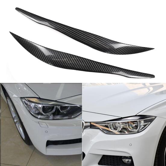 

2шт накладка на брови из углеродного волокна для автомобильных фар для BMW 3 серии