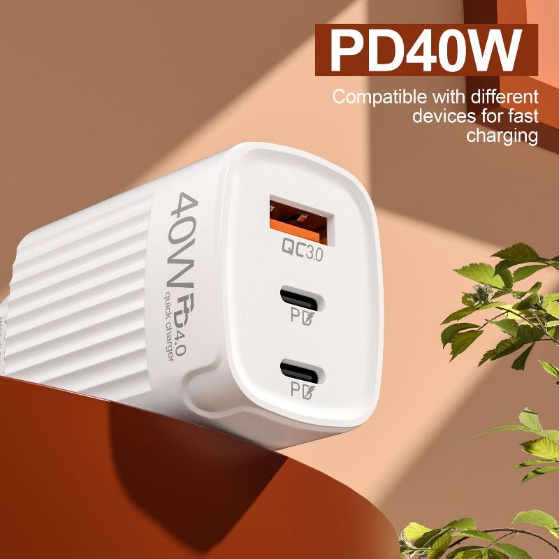40W PD Type C Fast Charging Charger Quick Charge 3.0 Mobile Phone Power Wall Adapter EU US Plug For Huawei