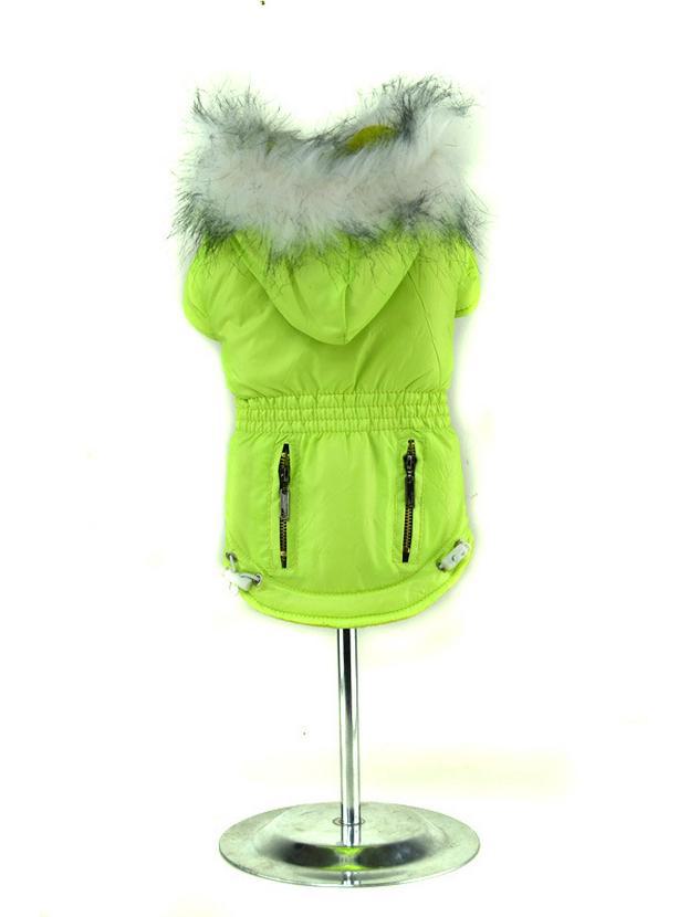 

Тепла бавовняна шерстяна шуба для європейських і американських собак L зелений