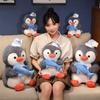 Soft Wear Hat Penguin Hug Fish Plush Toys Stuffed Cartoon Animal Doll Toy for Boys Lovely Christmas Birthday Gift