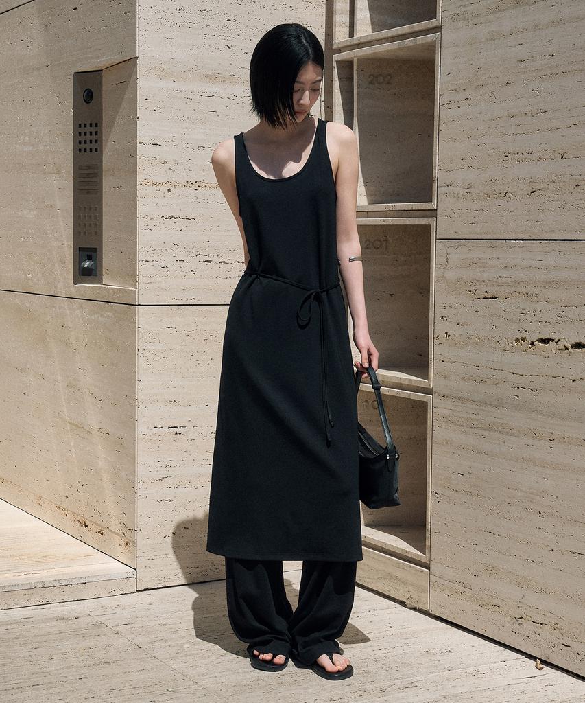 Siyajyu Sia8040 Comfortable Daimaru Long Dress_Black