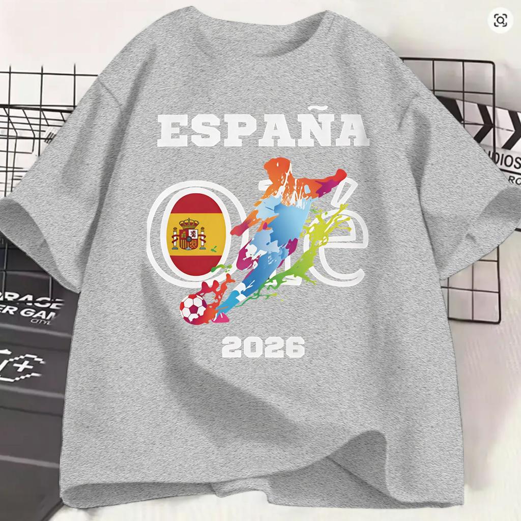Harajuku T Shirt Summer Spain 2026 Trendy Cool T Shirts Cotton Tee Shirt For Unisex Y2k Retro Big Size Short Sleeve Tops