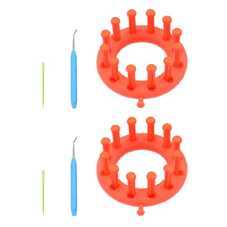 1 or 2 Set Knitting Tool Round Rectangular Knitted Loomed Set Knitting Frame For DIY Hat Scarves Easy Crafting Solution