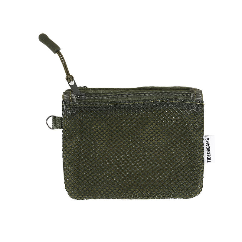 

Mesh Cosmetic Bag Portable Mesh Storage Pouch with Zipper Lightweight Sundries Storage Bag Multi-purpose Square Coin Purse