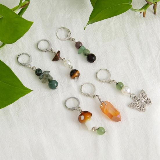 6 ks/sada Dámské sponky do vlasů Sada Houby Motýli Korálky Střapec Přívěsek Vlasové sponky Dekorativní vlasové doplňky