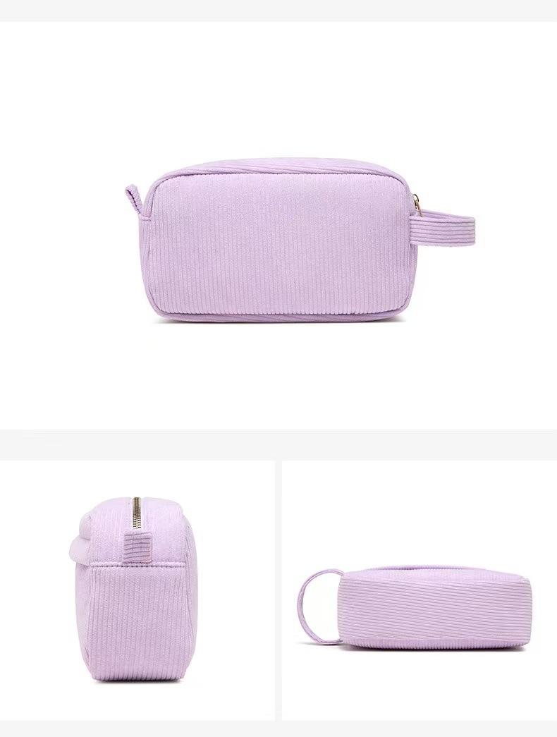 Cross-border Simple Cosmetic Storage Bag High-end Beautiful Large-capacity Pencil Case Daily Use Standard фиолетовый