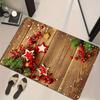 Christmas Welcome Doormat, Non-Slip Machine Washable Lightweight Polyester Rug for Multi-Room Multi-Holiday Indoor Outdoor Decor