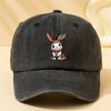 A Rainbow Rabbit Print Baseball Cap Unisex and Versatile for All Styles This Classic Vintage Washed Outdoor Lightweight Curved