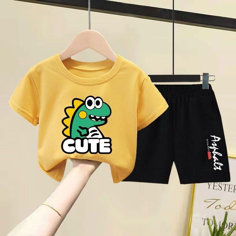 Boys' Short sleeved Short sleeved Set Summer New Style Set