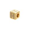 Gold-colored 8x8mm Square A-Z Letter Beads for DIY Handmade Bracelets, Earrings, and Jewelry Accessories Model:VZ246B