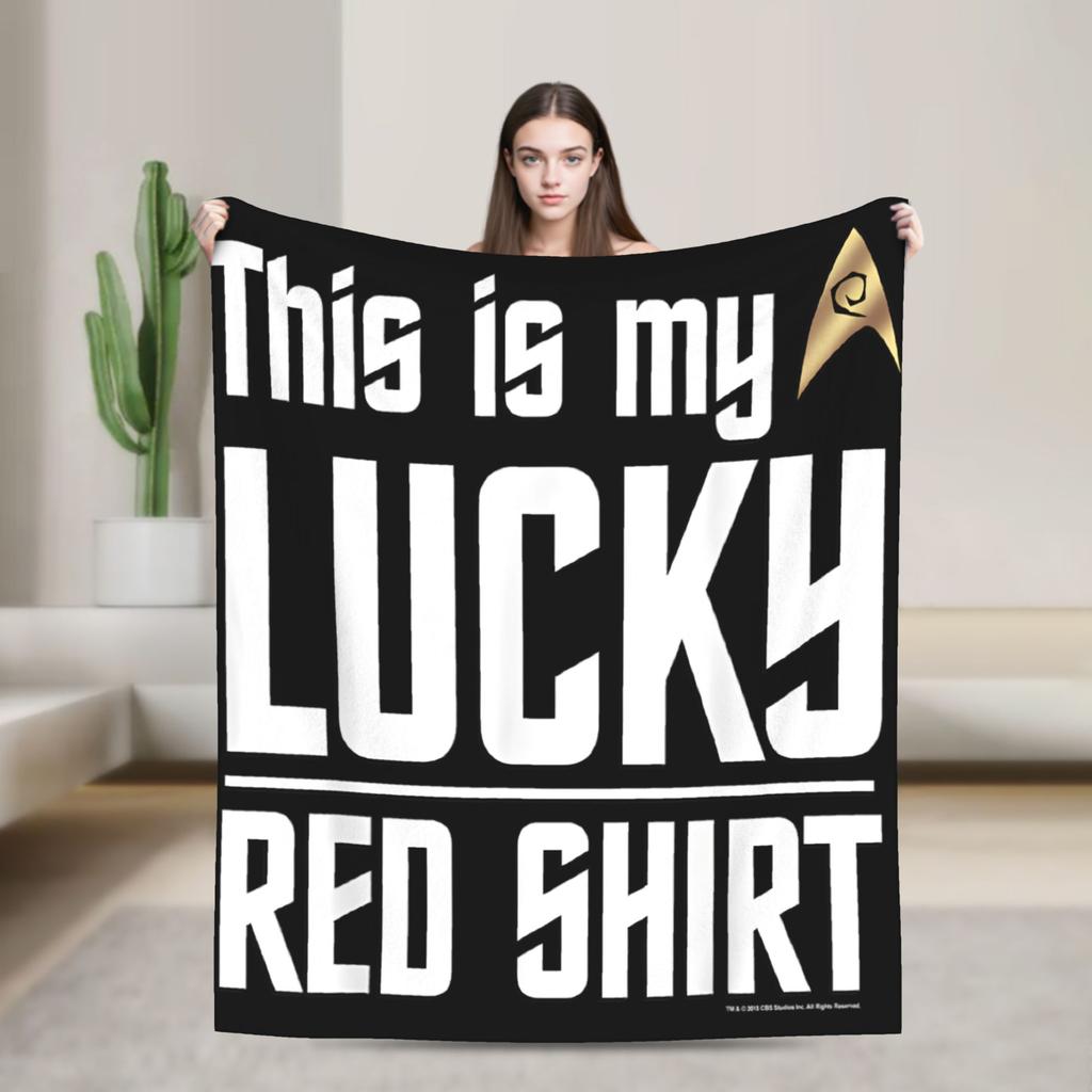 Stars Treks Discovery Enterprise Crest Blanket For Living Room Airplane Travel Flannel Bedspread Bed Cover