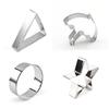2021 TV Stainless Steel Cutter Mould Circle Star Triangle Baking Cutters Mold For Biscuits Breads Cake Crepes