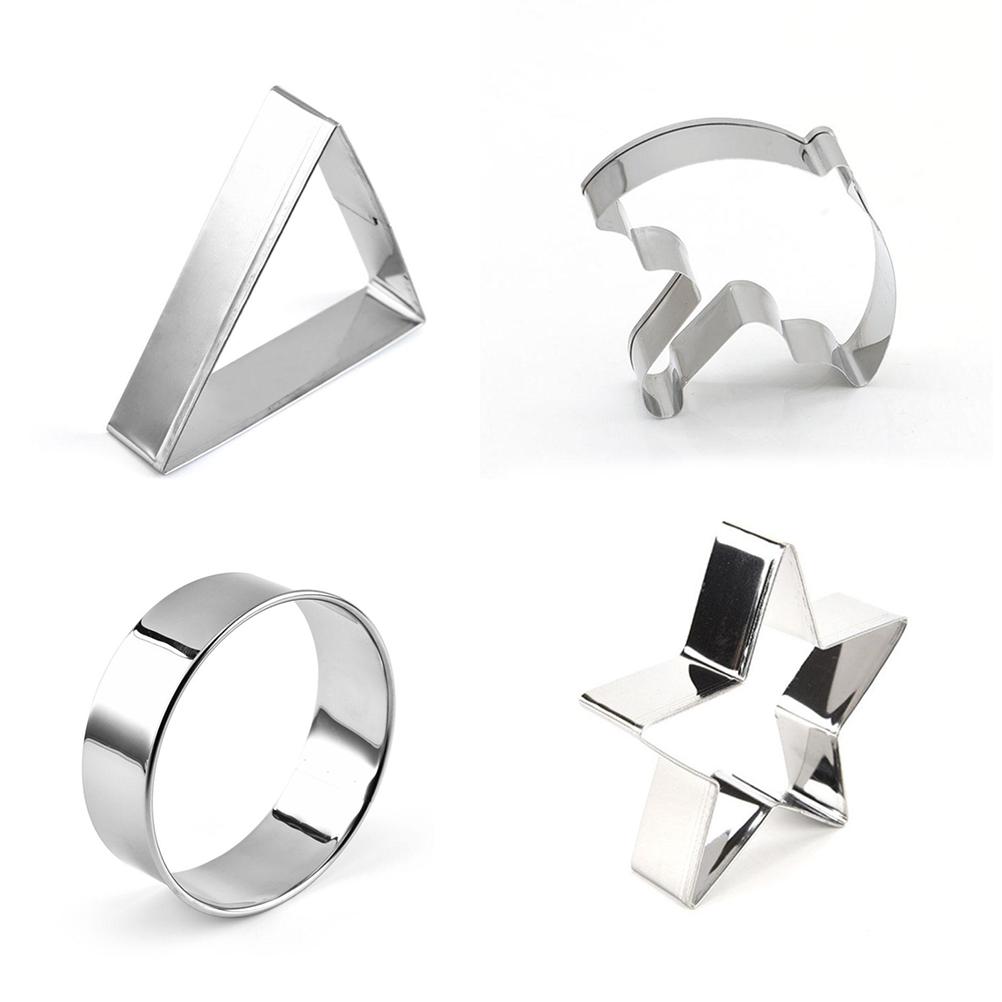 2021 TV Stainless Steel Cutter Mould Circle Star Triangle Baking Cutters Mold For Biscuits Breads Cake Crepes