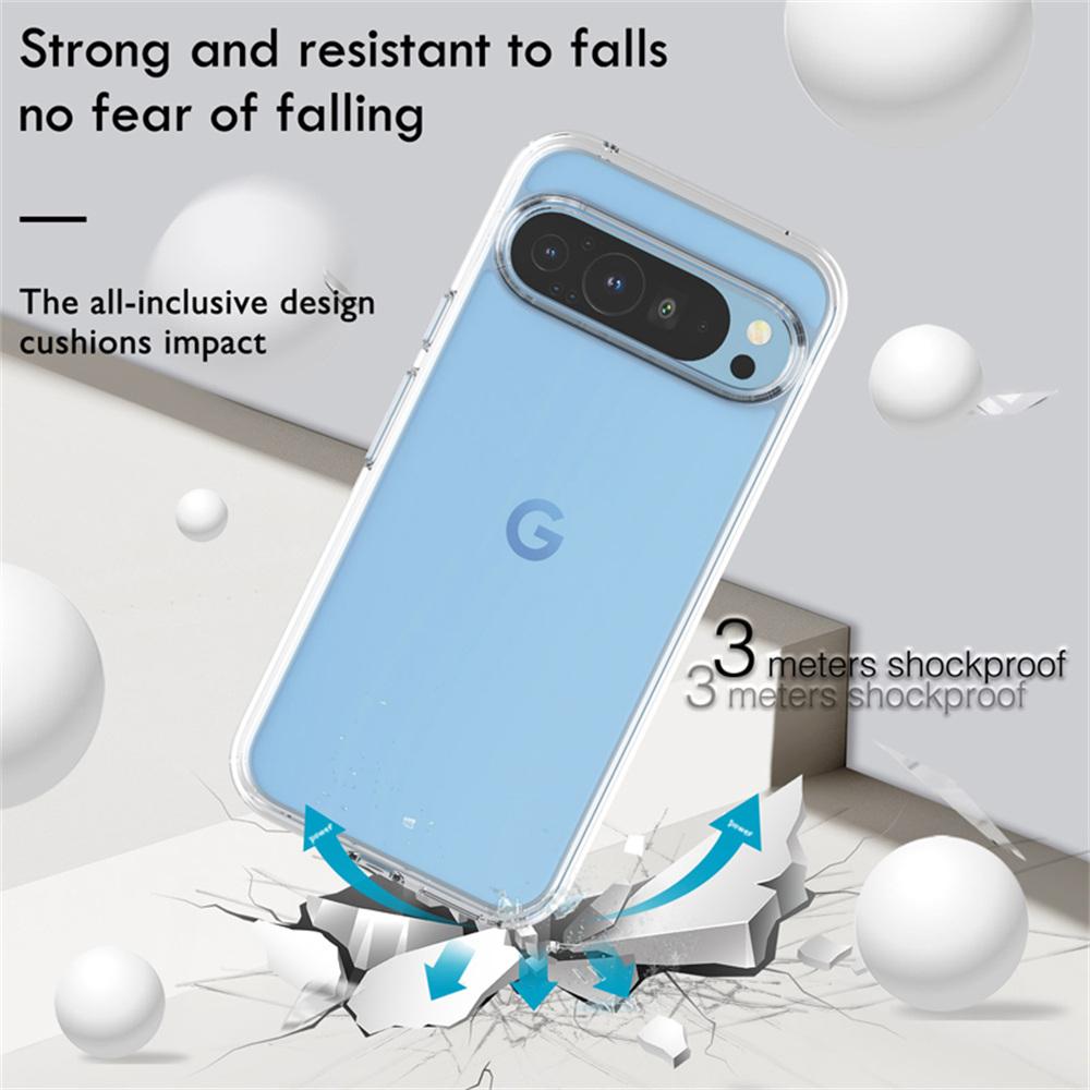 Etui do Google Pixel 9 Pro XL PC + TPU Odporne na wstrząsy Przezroczyste Pokrowiec na Telefon