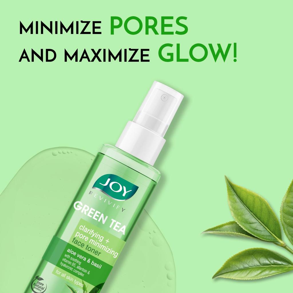 Joy Clarifying & Pore Minimizing Green Tea Face Toner 150ml Alcohol Free Hydrating Refreshing Skin