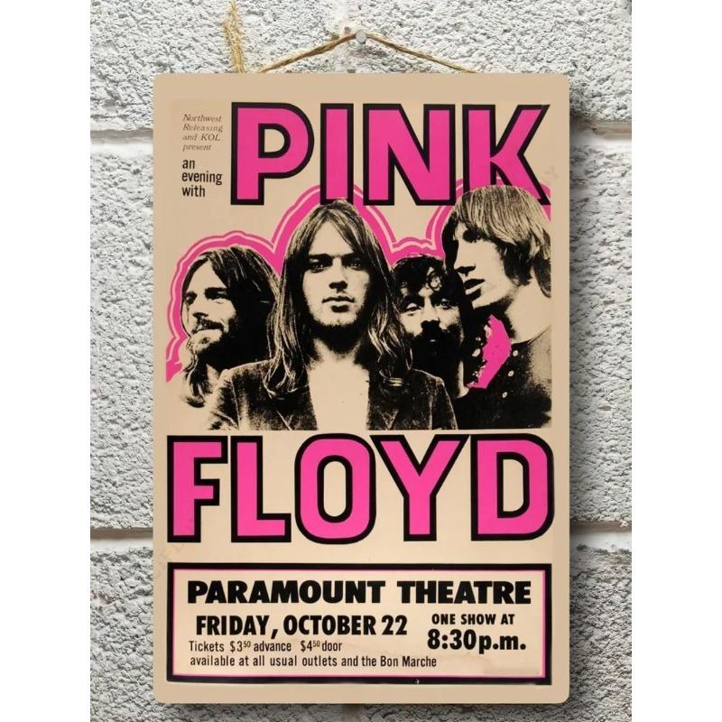 Pink Floyd Metal Poster, Guitarist Gift Wall Art 20x30cm