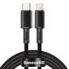 Cable Cord for Iphone Usb-c - Lightning Fast Charging 20w 2m - Black