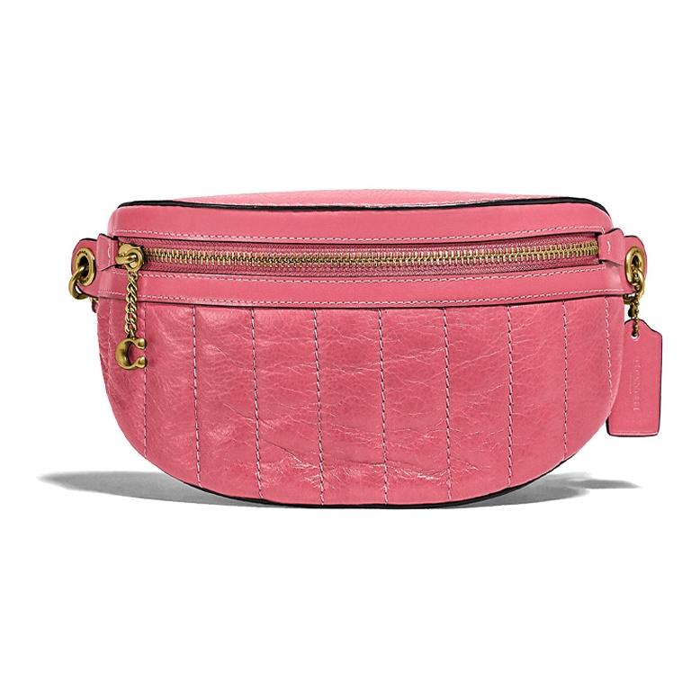 

Coach Quilted Chain Leather Crossbody Bag Women bags Pink C0851-B4U6 Basic Set (Bag+Dust Bag)