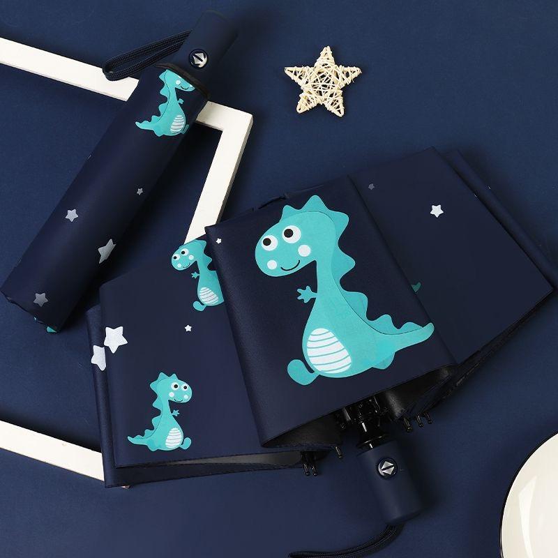 Automatic umbrella Cute dinosaur automatic children umbrella Sunshade Thickening and Durable Travel folding automatic umbrella