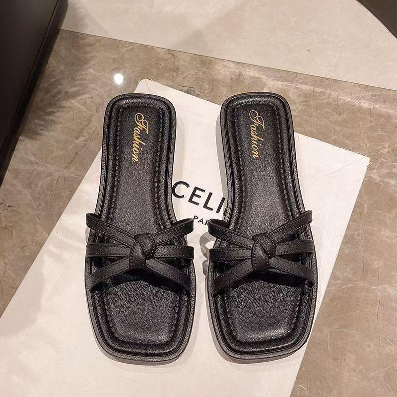 Cross-band one-word drag women comfortable wear beach seaside new summer fashion versatile cool slippers