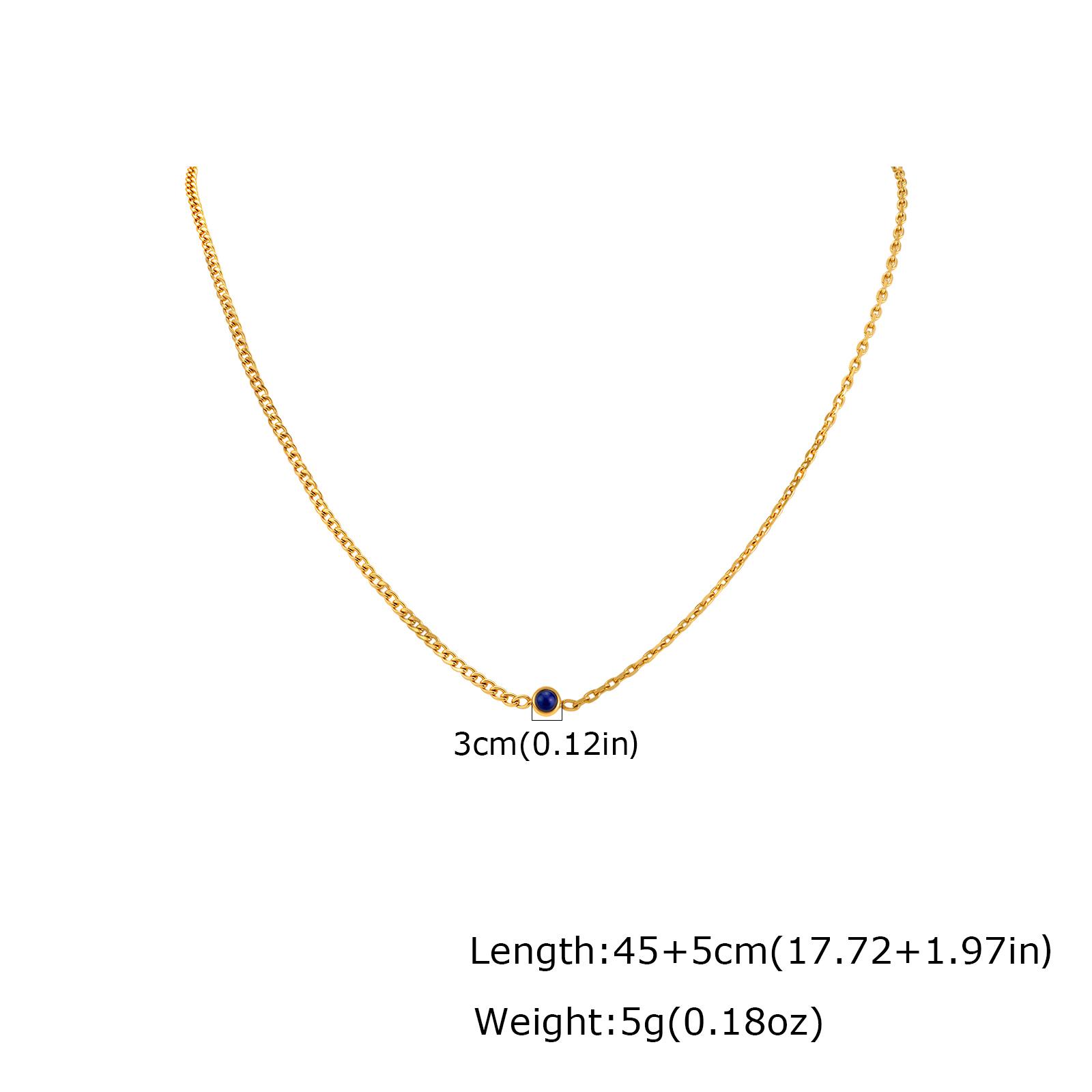 

Vnox Luxury Exquisite Colorful Round Zircon Necklace Clavicle Chain for Women Trendy Gold Plated Necklaces Waterproof Jewelry