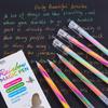 Gradient Rainbow Spiral Neutral Pen, One-Stroke Three-Color Greeting Card DIY Colored Pencil, Shimmer Outline Gel Pen